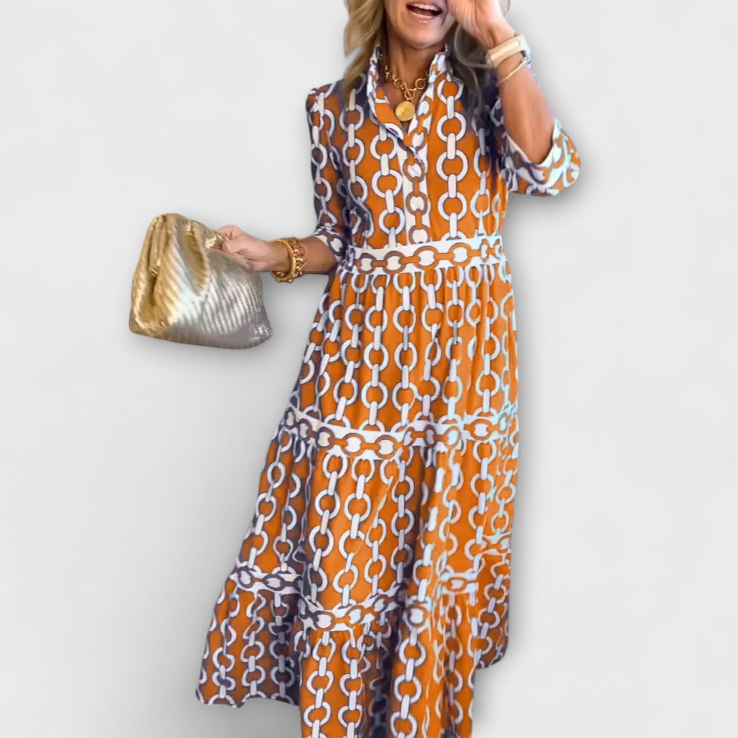 Sophia™ | Chain Print Midi Dress