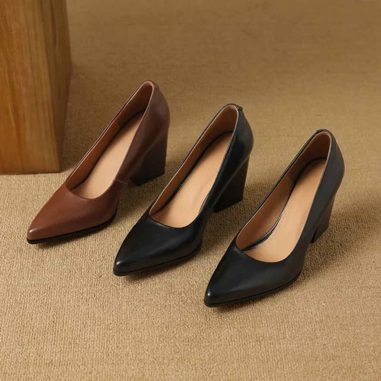 Marilyn | Classic Square Heel Shoes