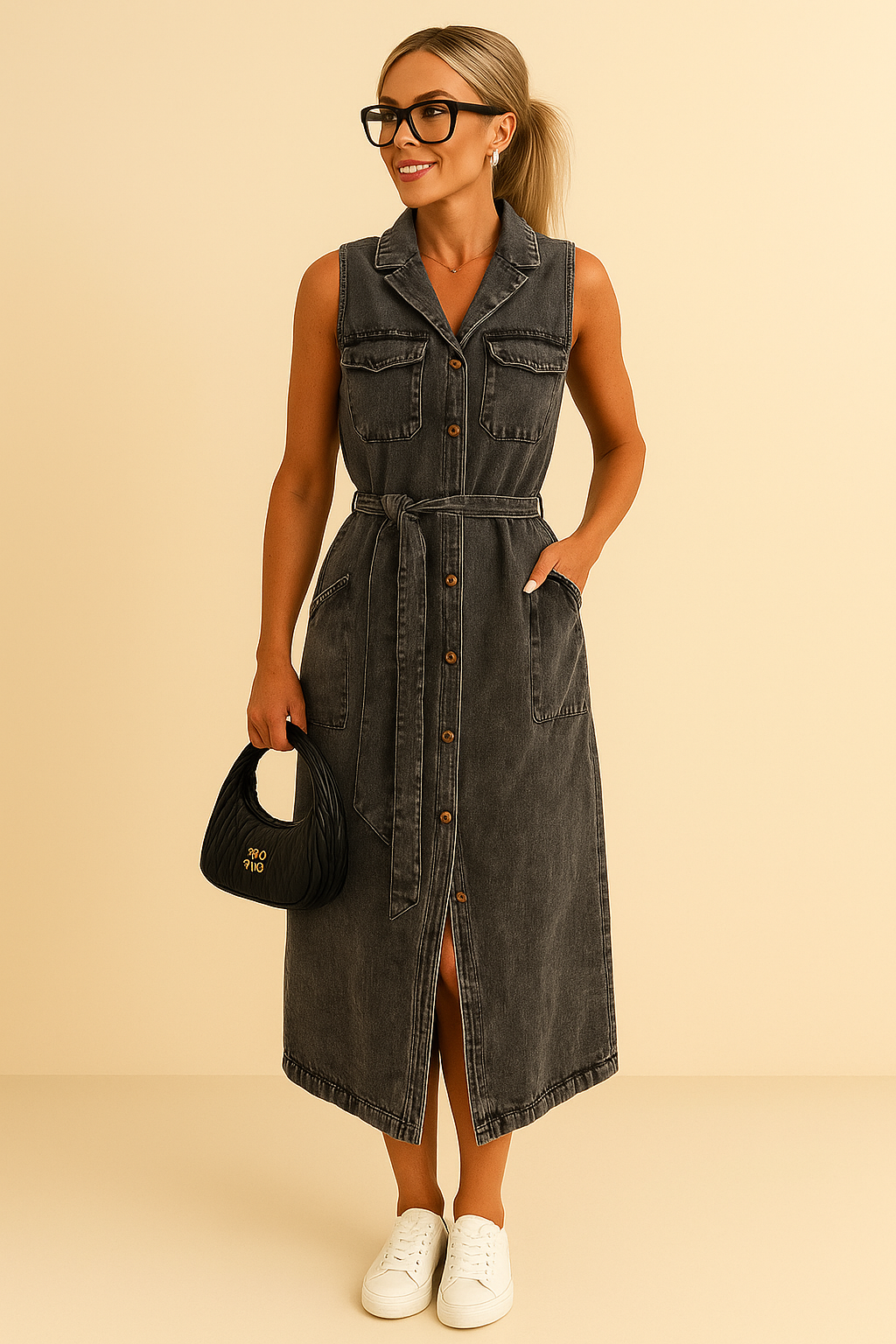 Shanna – Long Denim Dress