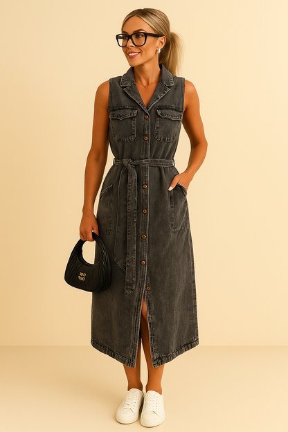 Shanna – Long Denim Dress