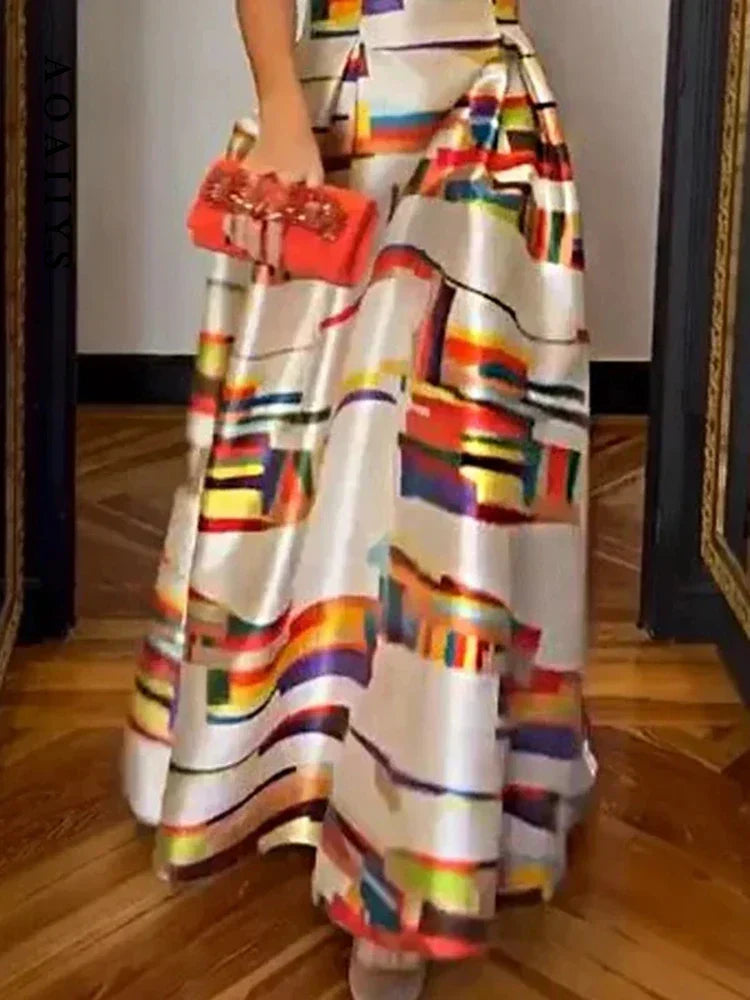 Mirabel | Geometric Maxi Dress