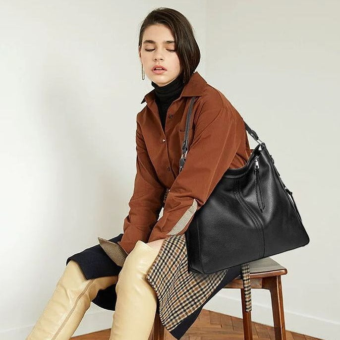 Cecile - Stylish Leather Tote Bag 