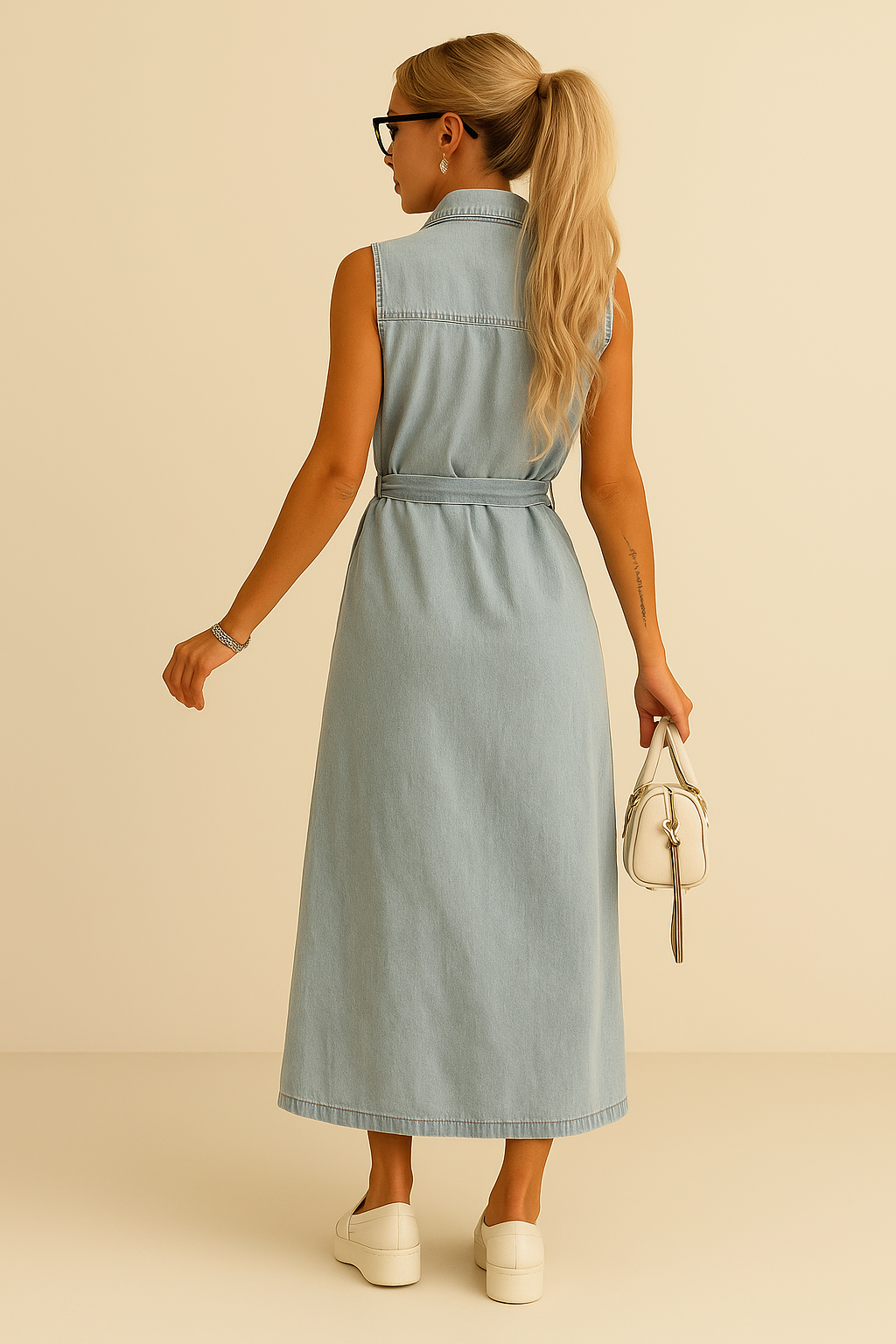 Shanna – Long Denim Dress