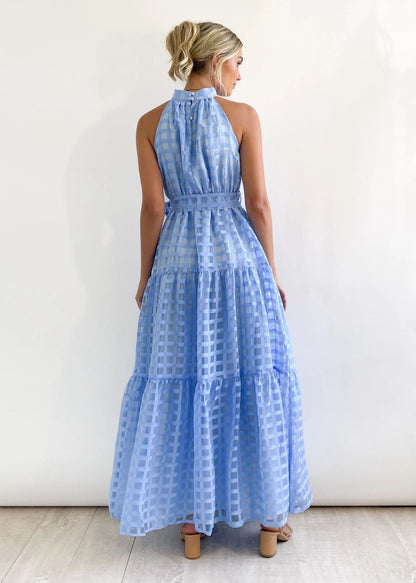 Zera – Midi Dress with Puff Sleeves and Elegant Print