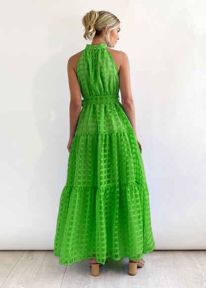 Zera – Midi Dress with Puff Sleeves and Elegant Print