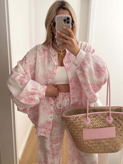 BLUSH SHORELINE – Soft Pink Beach Set 