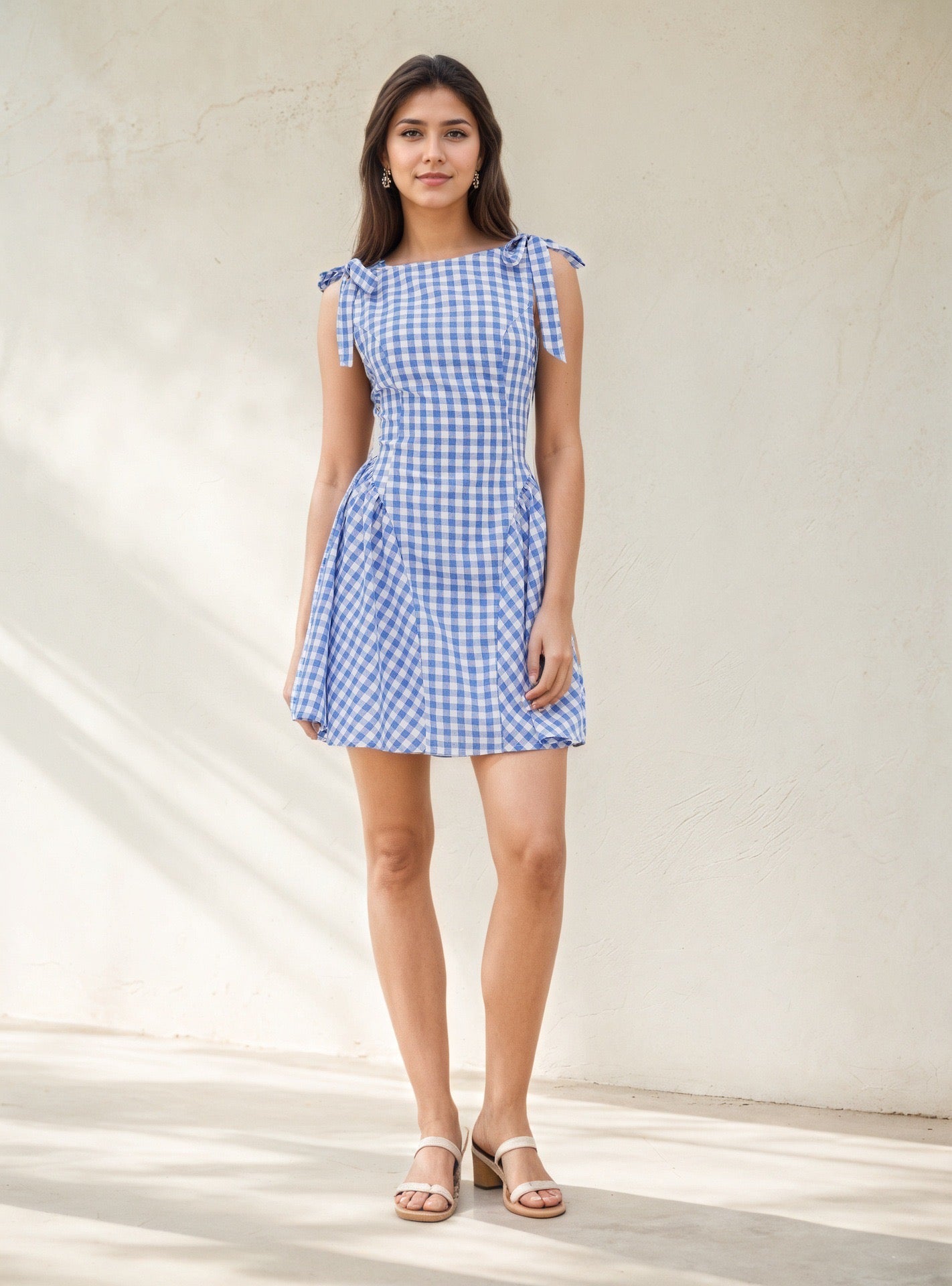 Lora – French Style Plaid Dress 