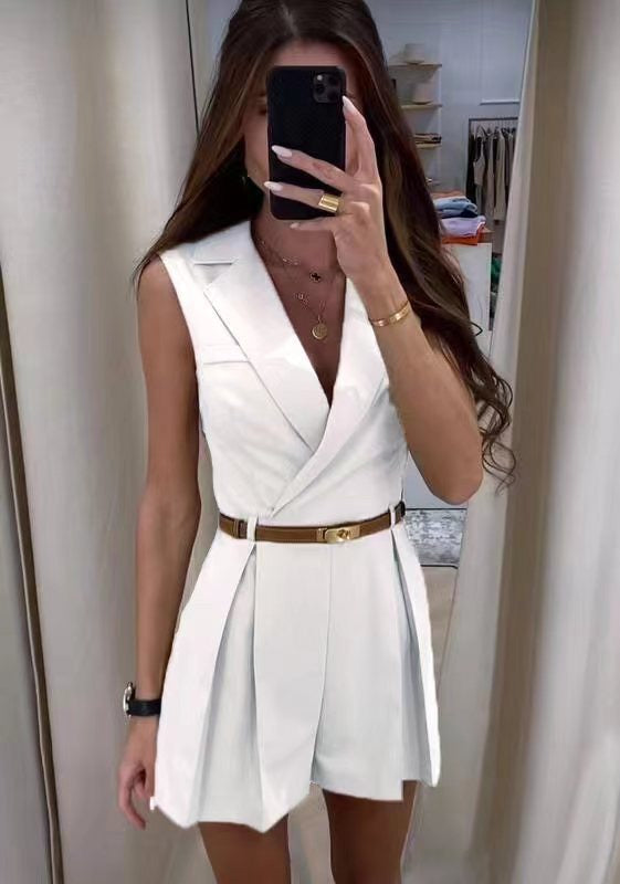 Diorwen | Tailored Jumpsuit with Belt 