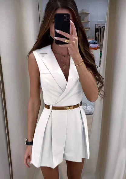 Diorwen | Tailored Jumpsuit with Belt 