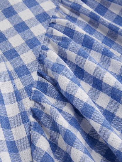 Lora – French Style Plaid Dress 