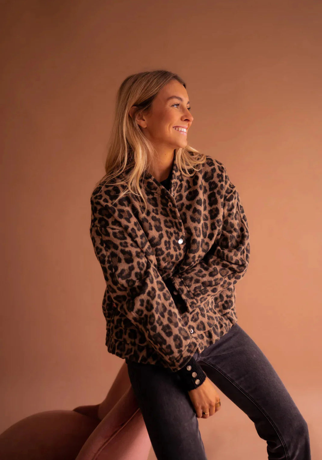 DANIELA | LEOPARD BOMBER JACKET