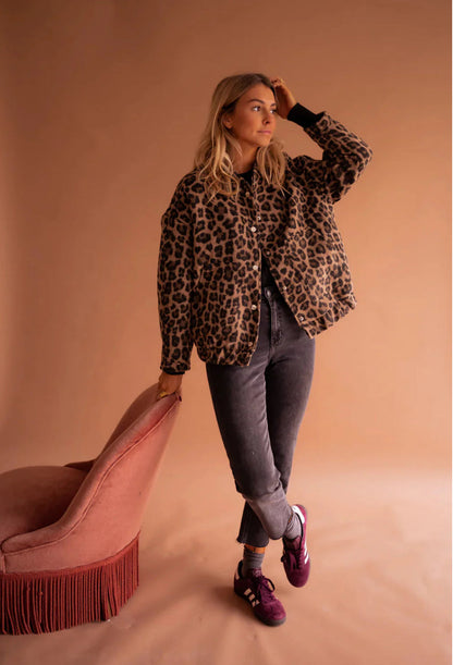DANIELA | LEOPARD BOMBER JACKET
