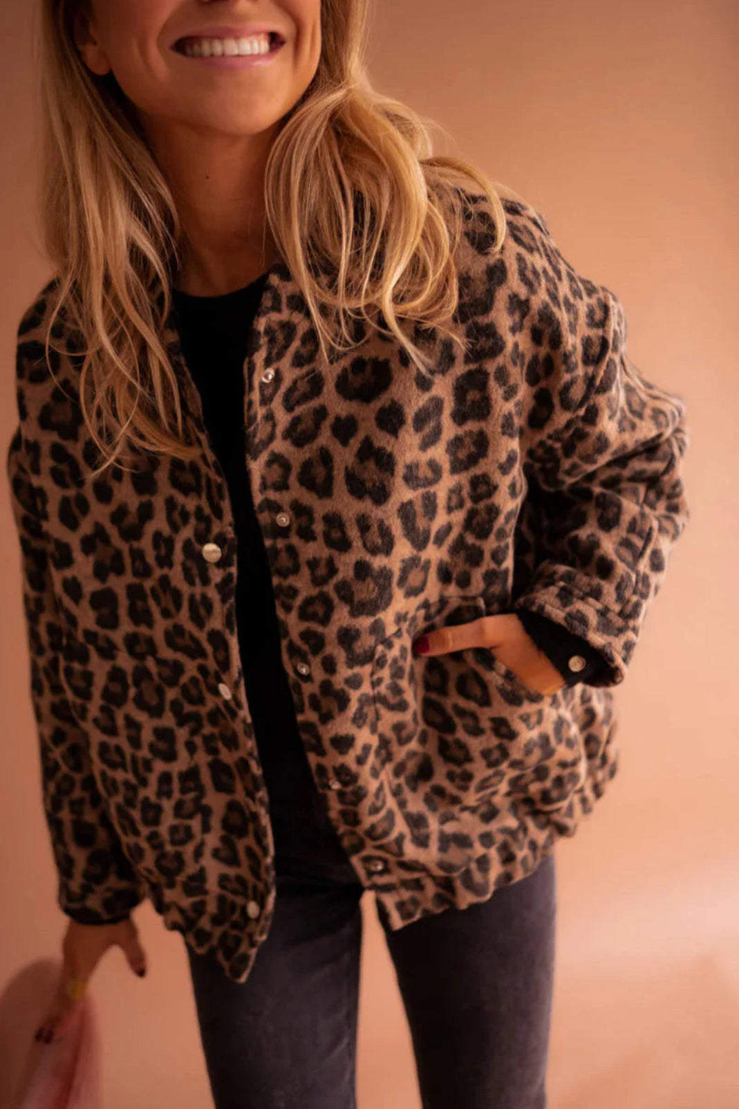 DANIELA | LEOPARD BOMBER JACKET