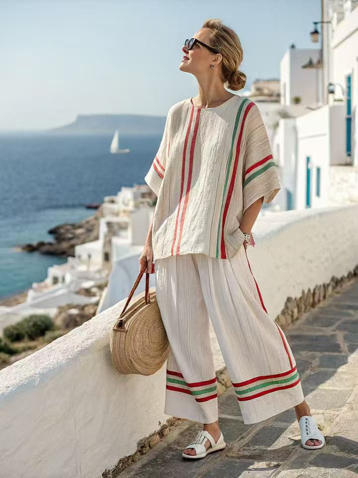 Coastal Stripe | Relaxed Two-Piece Set 