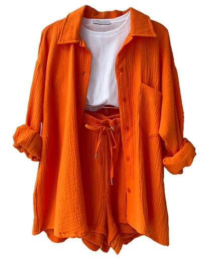 Maylee | Cotton Set with Shirt and Shorts