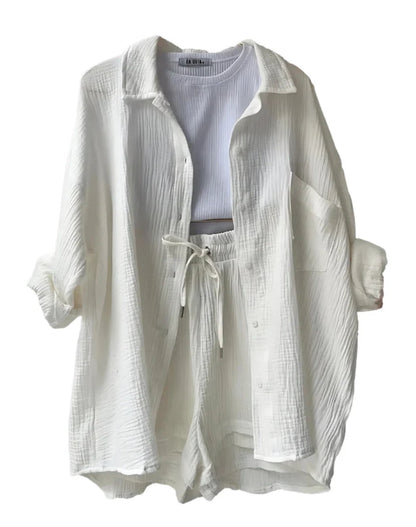 Maylee | Cotton Set with Shirt and Shorts