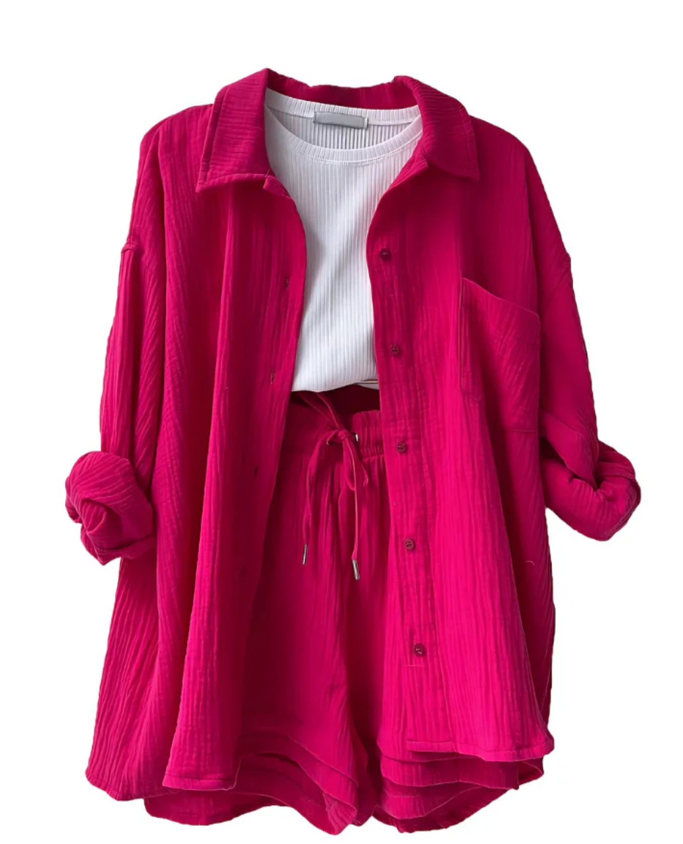 Maylee | Cotton Set with Shirt and Shorts