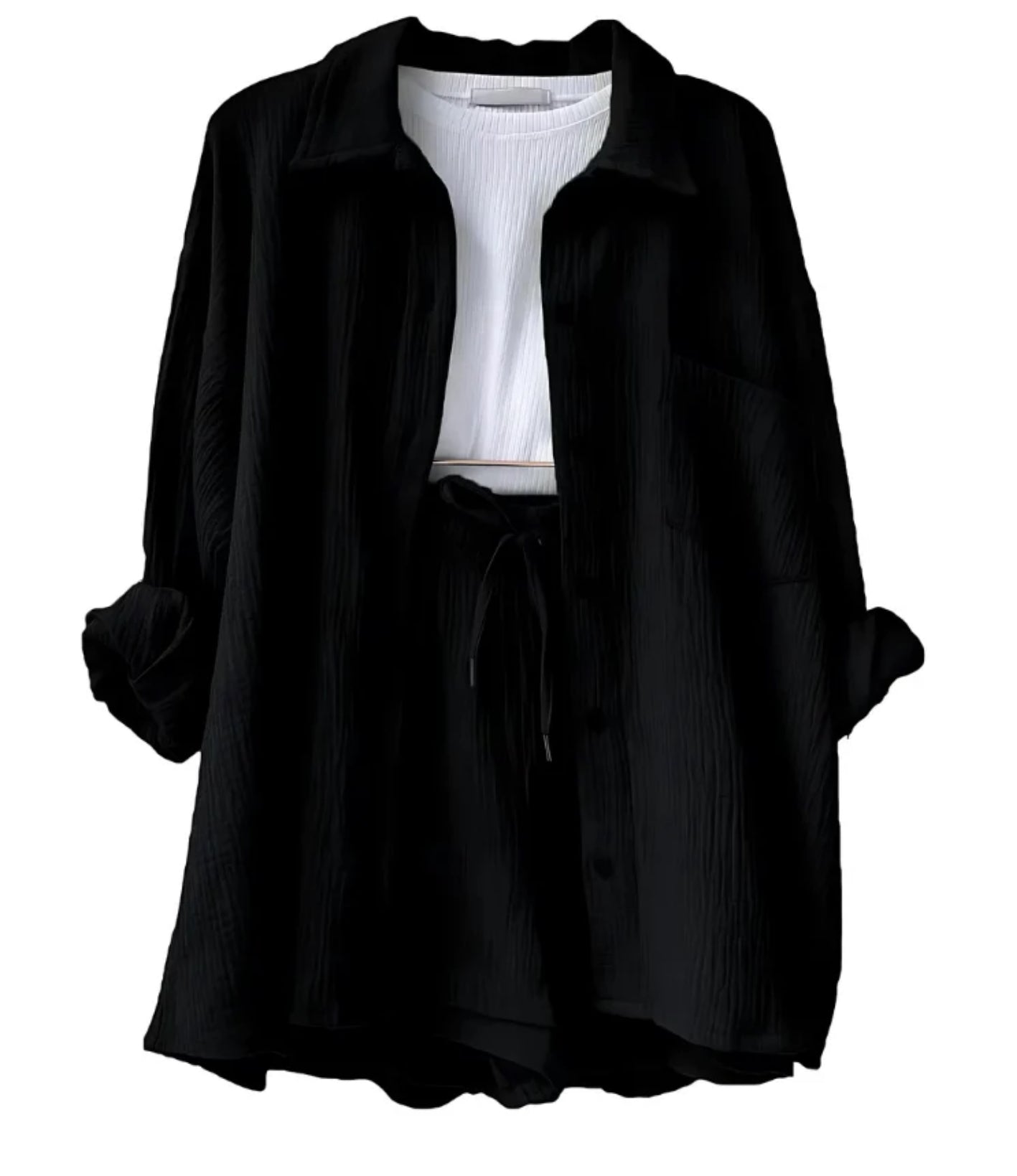 Maylee | Cotton Set with Shirt and Shorts