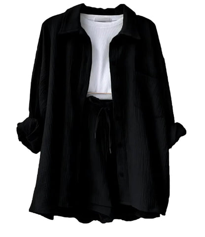 Maylee | Cotton Set with Shirt and Shorts