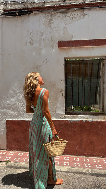 Bianca™ | Long Dress with Deep V-Neck and Cutout Details 