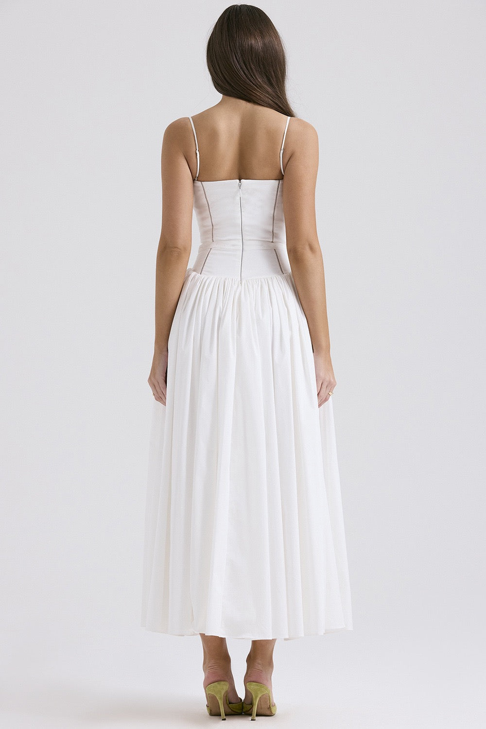 Lilac Garden | Long Dress with Floral Corset 