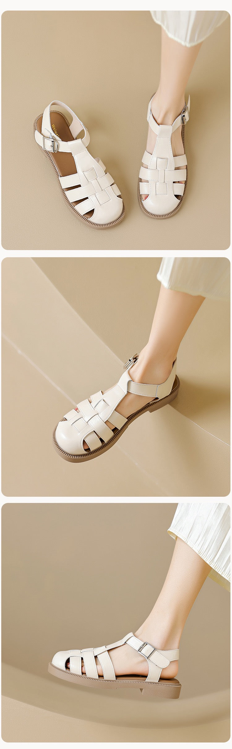 Roma Buckle Strap Sandals