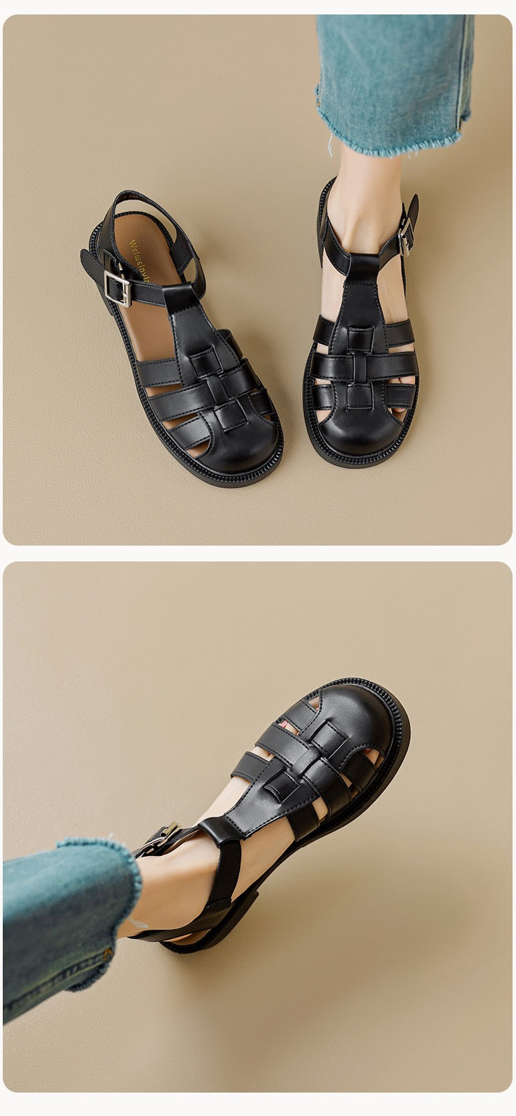 Roma Buckle Strap Sandals