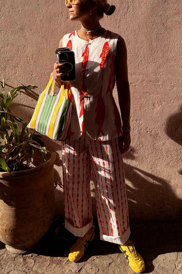 Crimson Koi | Relaxed Fit Two-Piece Set 