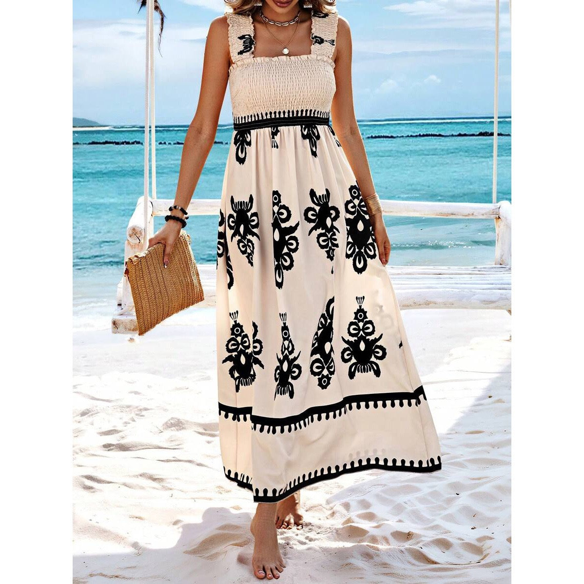 Selene™ | Printed Beach Dress 