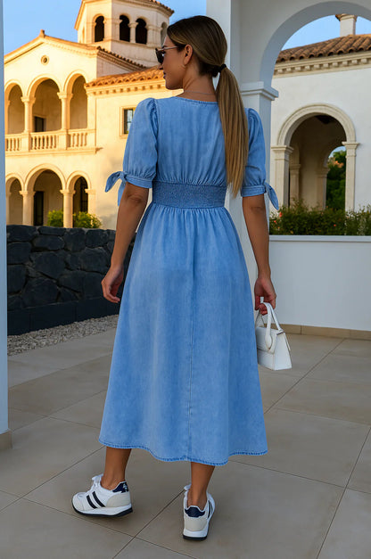 Eliraime™ | Modern Style Denim Maxi Dress