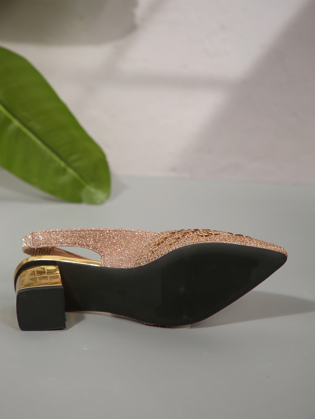 Chunky Heel Sandals with Rhinestones | Comfort and Style in Every Step