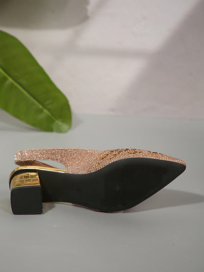 Chunky Heel Sandals with Rhinestones | Comfort and Style in Every Step