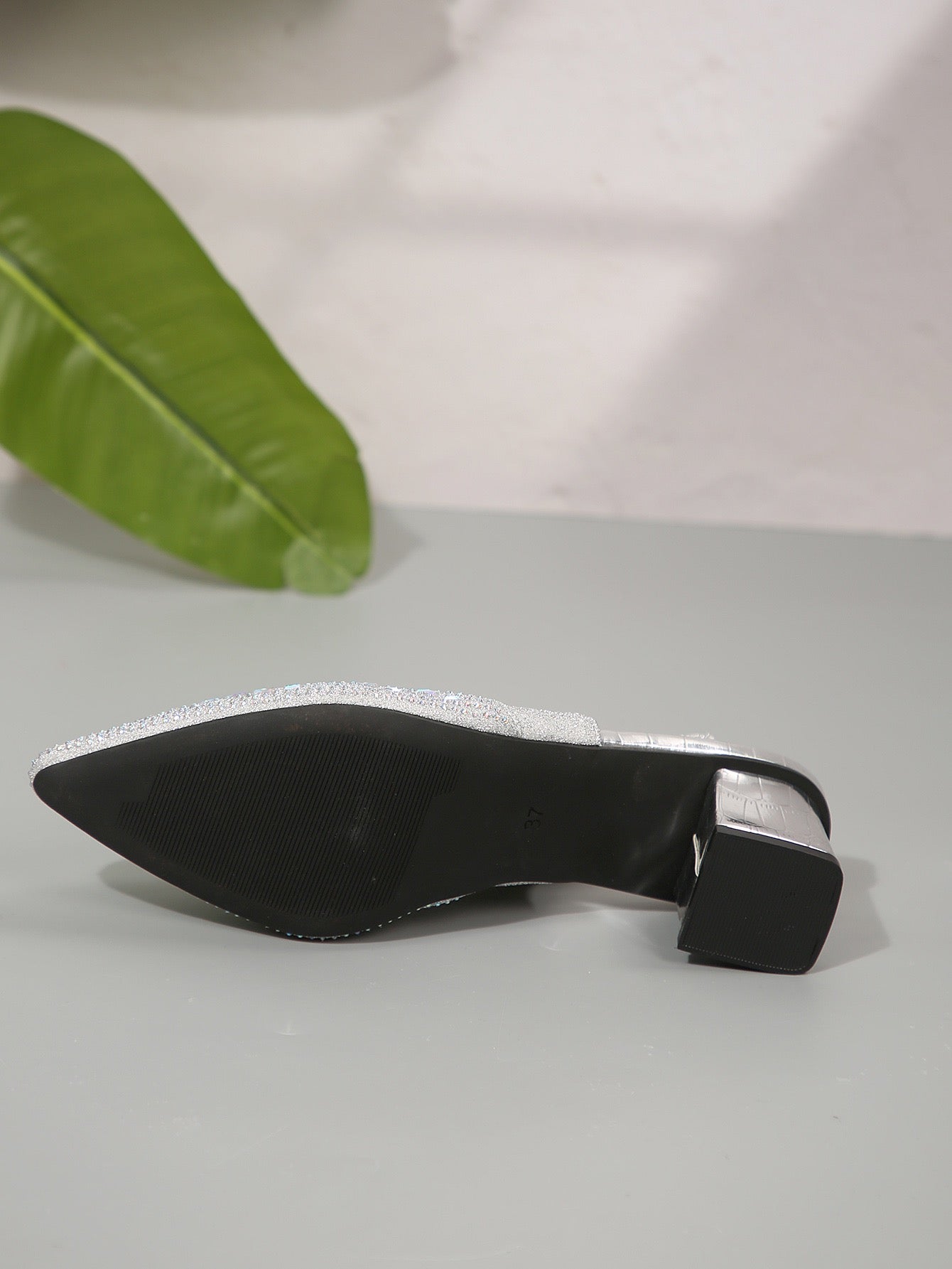 Chunky Heel Sandals with Rhinestones | Comfort and Style in Every Step