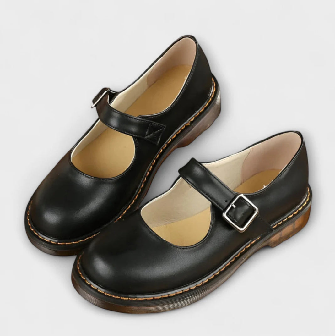 Yolanda - Elegant Leather Shoes with Strap