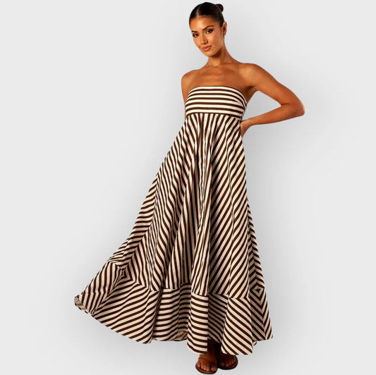 Nocturnal Charm | Ruched Maxi Dress with Nocturnal Charm