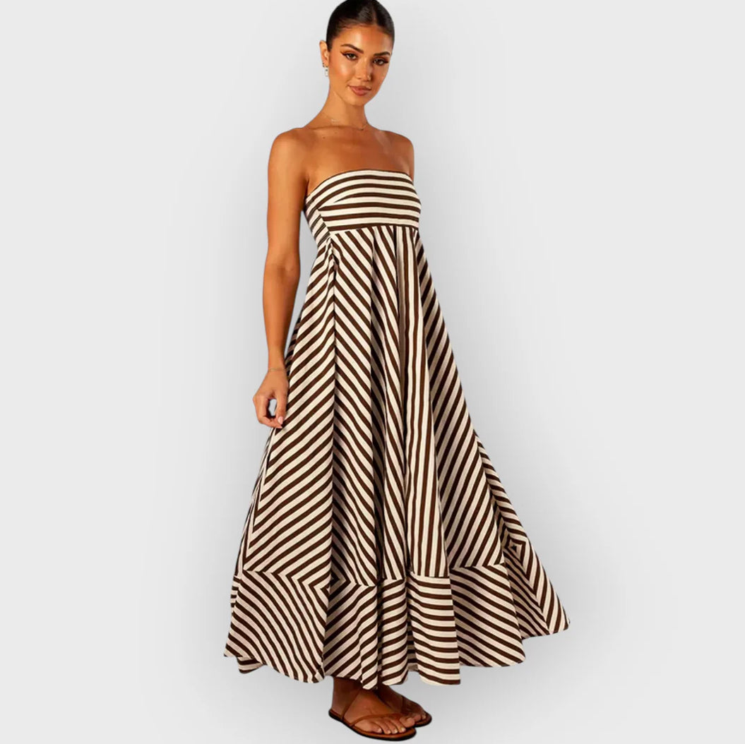 Nocturnal Charm | Ruched Maxi Dress with Nocturnal Charm