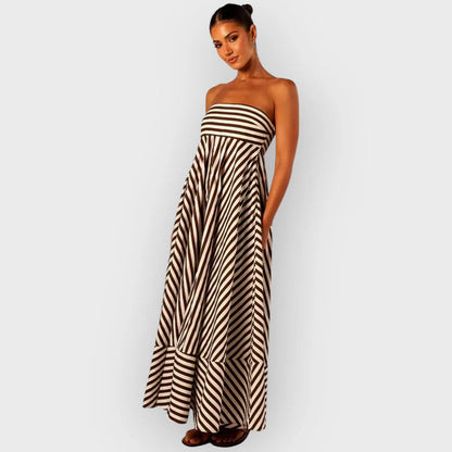 Nocturnal Charm | Ruched Maxi Dress with Nocturnal Charm