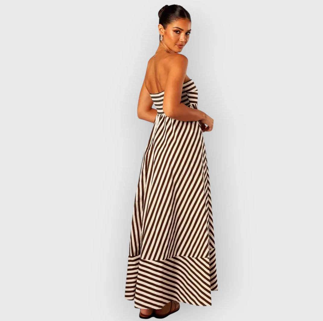 Nocturnal Charm | Ruched Maxi Dress with Nocturnal Charm