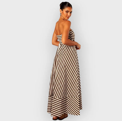 Nocturnal Charm | Ruched Maxi Dress with Nocturnal Charm