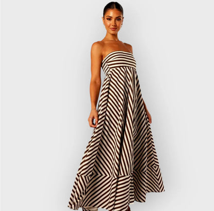 Nocturnal Charm | Ruched Maxi Dress with Nocturnal Charm