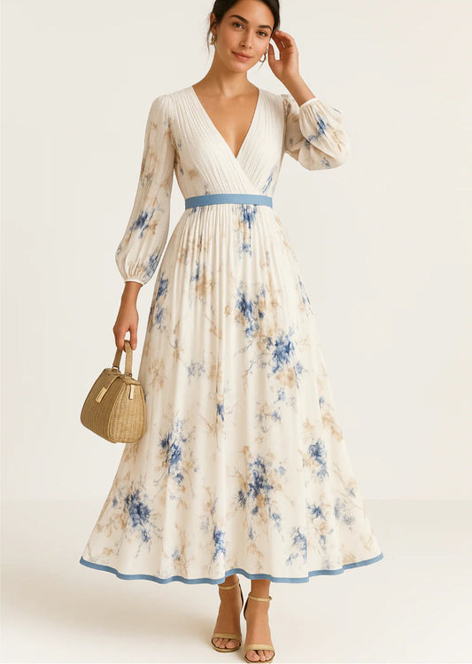 Katie – Elegant Floral Print Maxi Dress