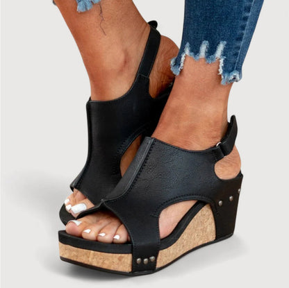 ANNE | WEDGE SANDALS WITH PLATFORM