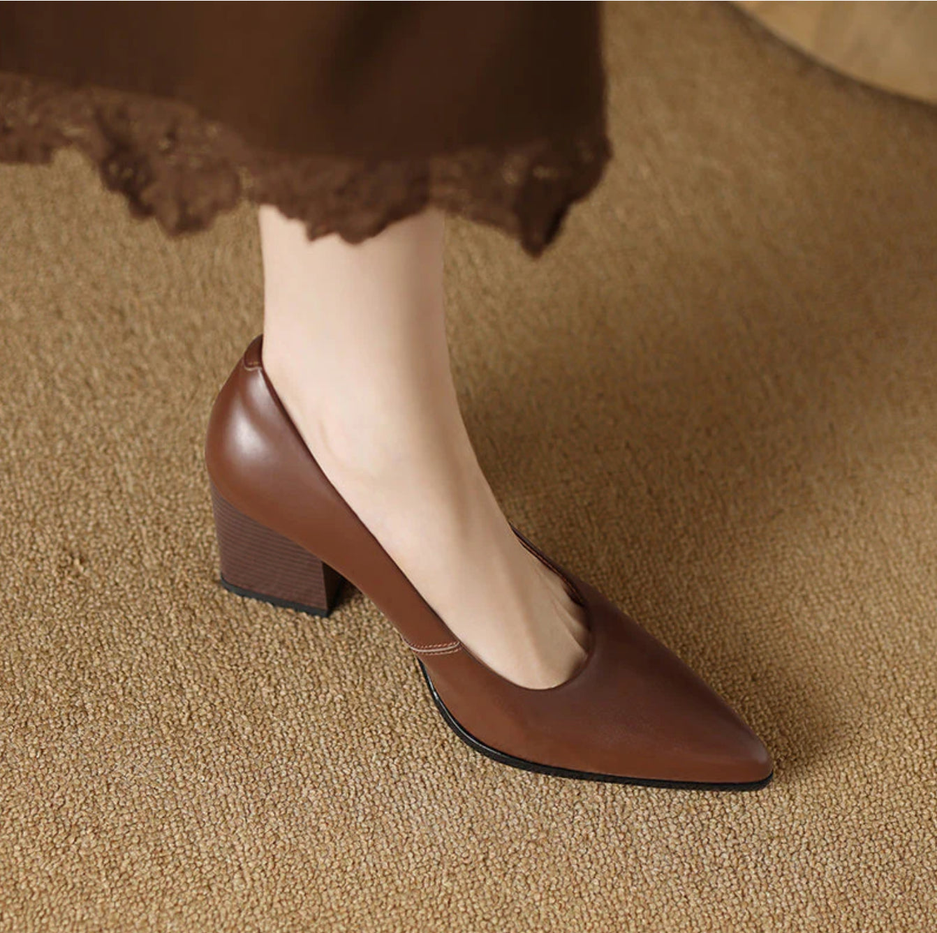 Marilyn | Classic Square Heel Shoes