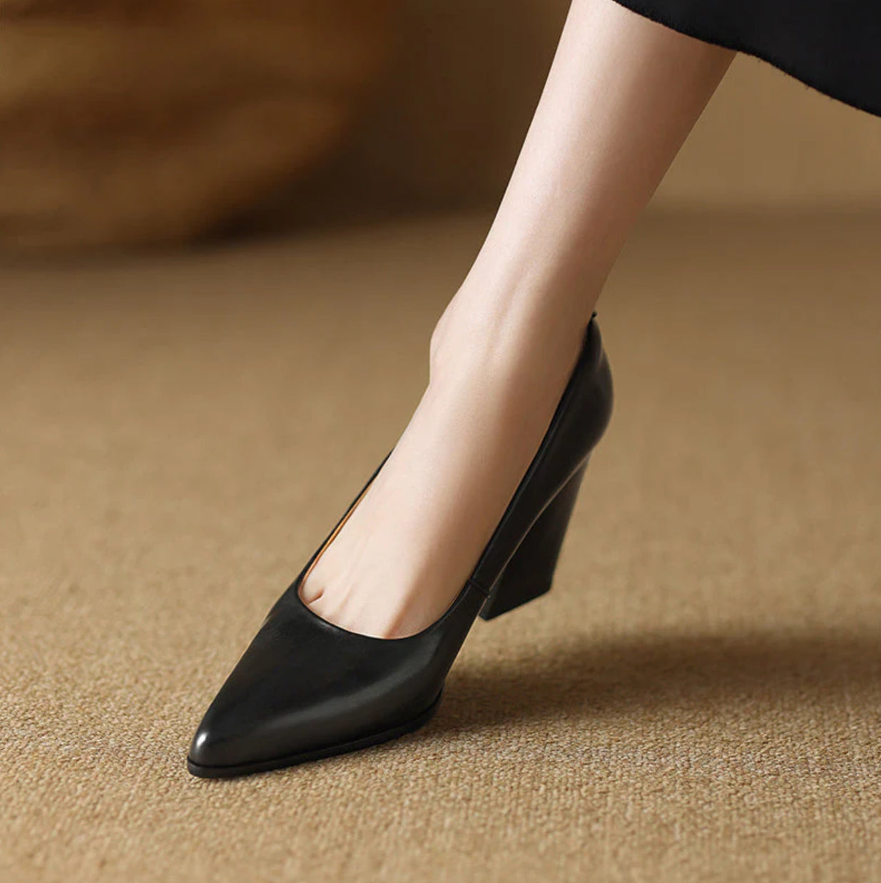 Marilyn | Classic Square Heel Shoes