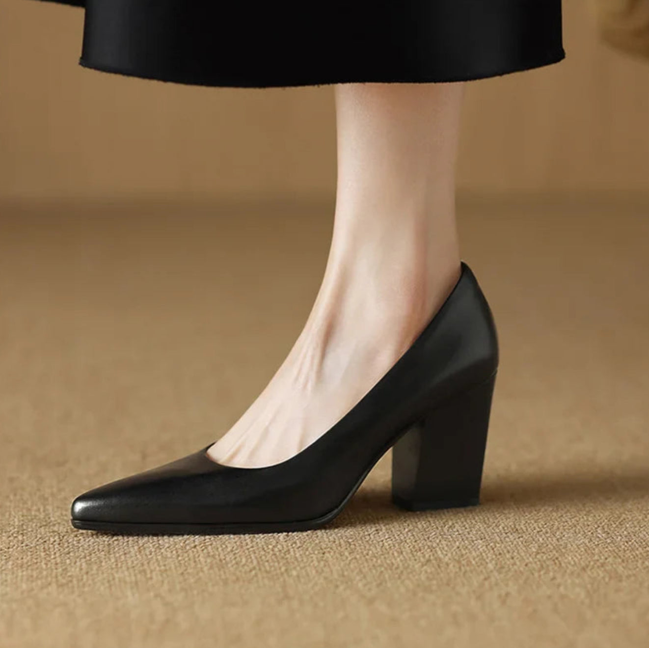 Marilyn | Classic Square Heel Shoes