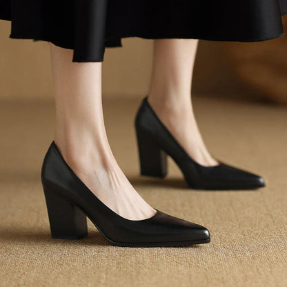 Marilyn | Classic Square Heel Shoes