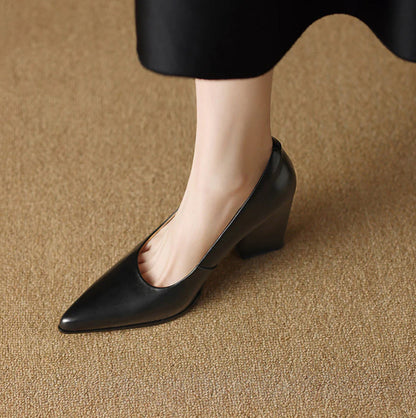 Marilyn | Classic Square Heel Shoes