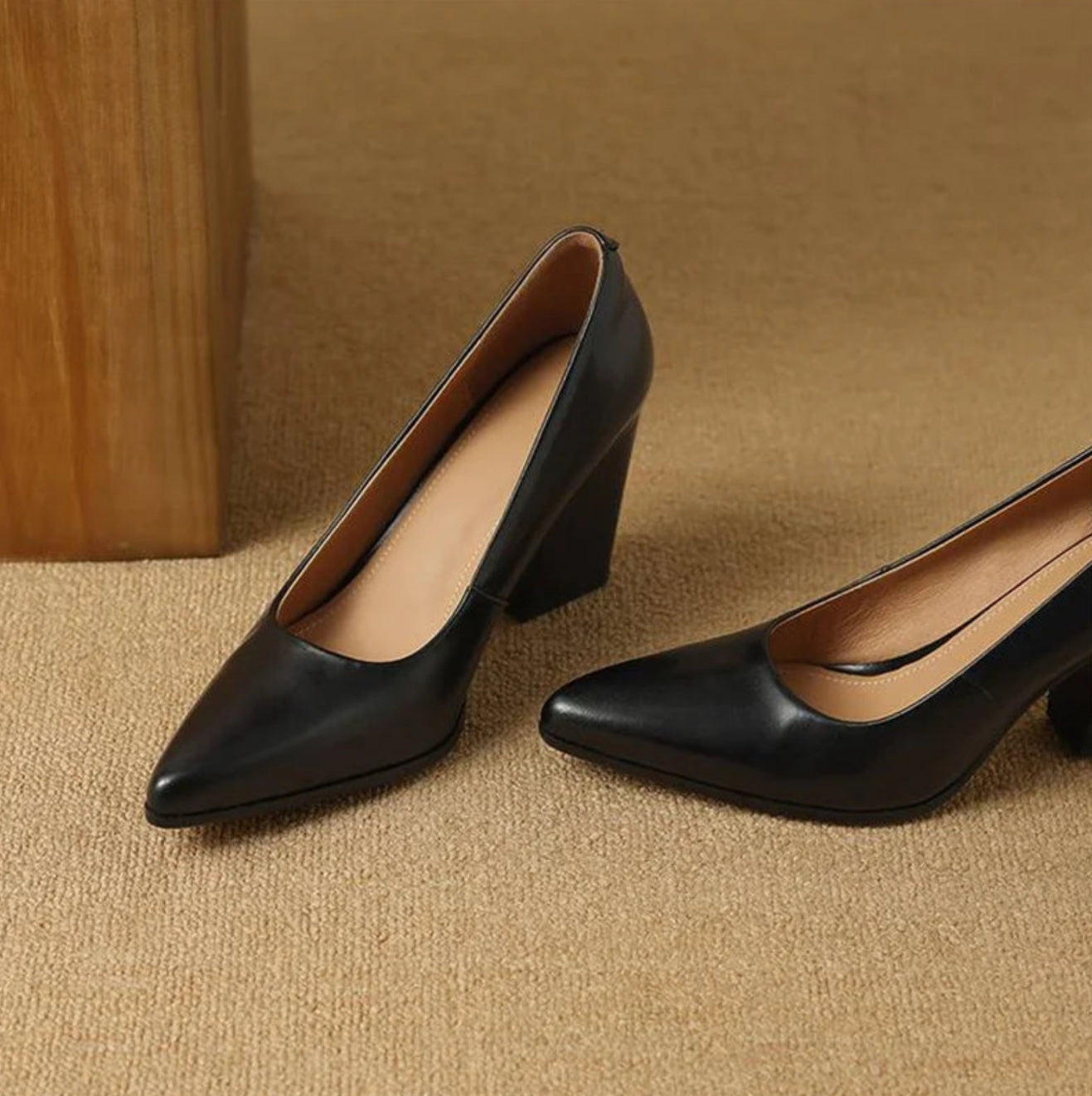 Marilyn | Classic Square Heel Shoes