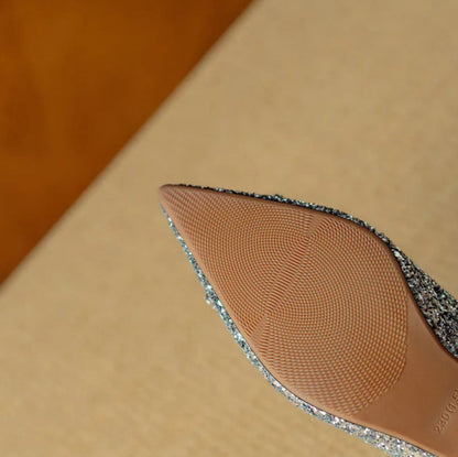 Gloria | Sparkly High Heels with Decorative Buckle