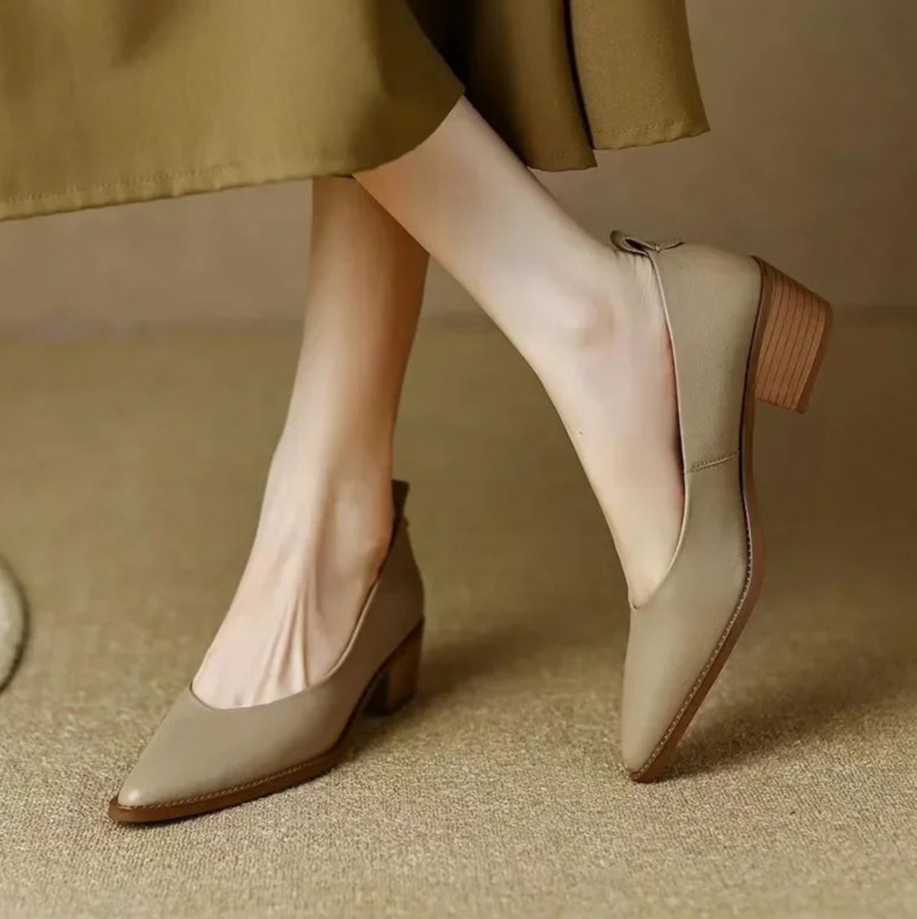 Helen | Classic Square Heel Shoes